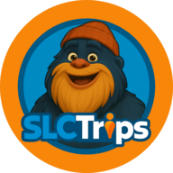 SLCTrips Welcome Wagon badge with orange ring